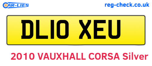 DL10XEU are the vehicle registration plates.