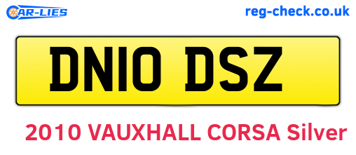 DN10DSZ are the vehicle registration plates.