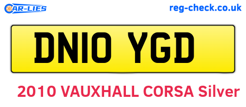 DN10YGD are the vehicle registration plates.