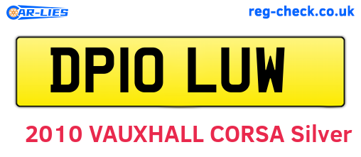 DP10LUW are the vehicle registration plates.