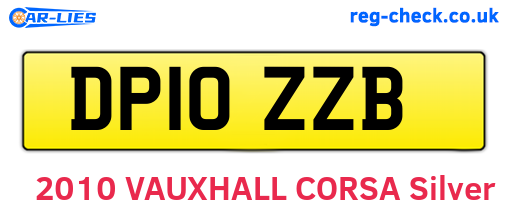DP10ZZB are the vehicle registration plates.
