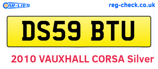 DS59BTU are the vehicle registration plates.