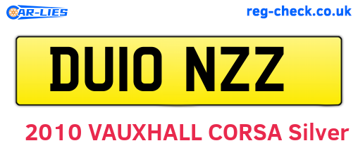 DU10NZZ are the vehicle registration plates.