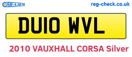 DU10WVL are the vehicle registration plates.