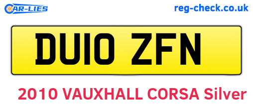 DU10ZFN are the vehicle registration plates.