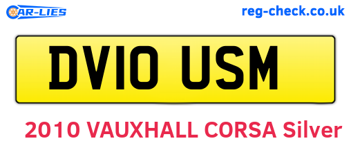 DV10USM are the vehicle registration plates.