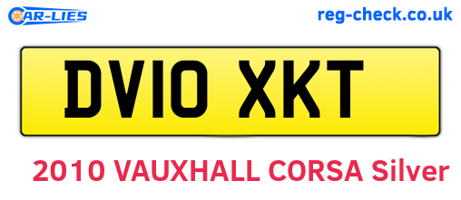 DV10XKT are the vehicle registration plates.
