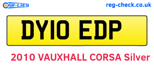 DY10EDP are the vehicle registration plates.