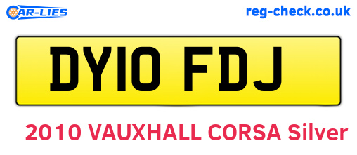DY10FDJ are the vehicle registration plates.
