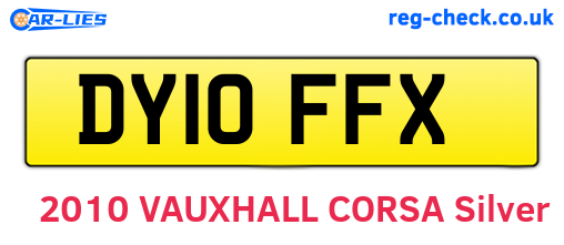 DY10FFX are the vehicle registration plates.