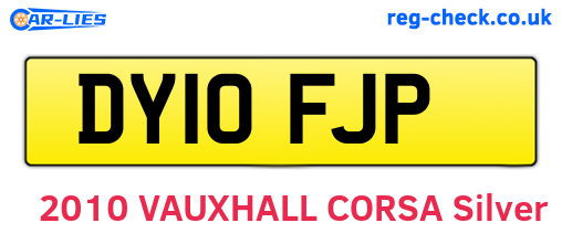 DY10FJP are the vehicle registration plates.