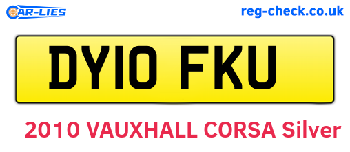 DY10FKU are the vehicle registration plates.