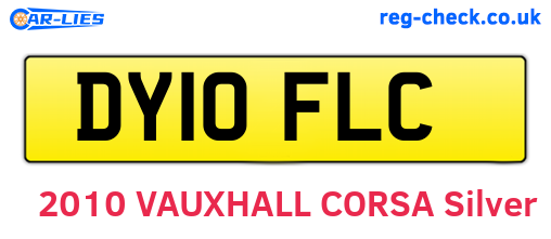 DY10FLC are the vehicle registration plates.
