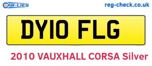 DY10FLG are the vehicle registration plates.