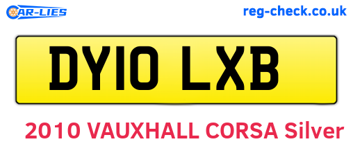 DY10LXB are the vehicle registration plates.
