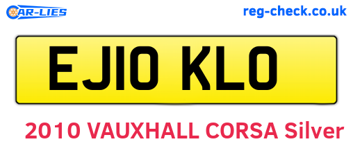EJ10KLO are the vehicle registration plates.