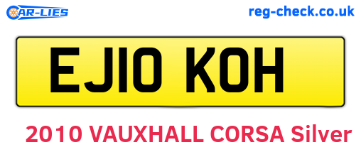 EJ10KOH are the vehicle registration plates.