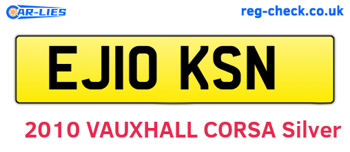 EJ10KSN are the vehicle registration plates.