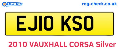EJ10KSO are the vehicle registration plates.