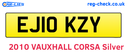 EJ10KZY are the vehicle registration plates.