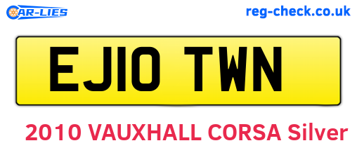 EJ10TWN are the vehicle registration plates.