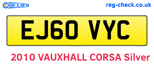 EJ60VYC are the vehicle registration plates.