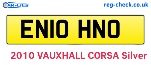 EN10HNO are the vehicle registration plates.