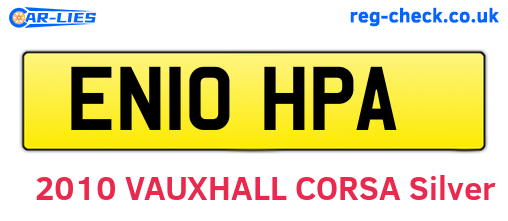 EN10HPA are the vehicle registration plates.
