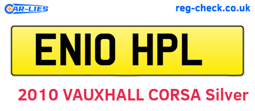 EN10HPL are the vehicle registration plates.