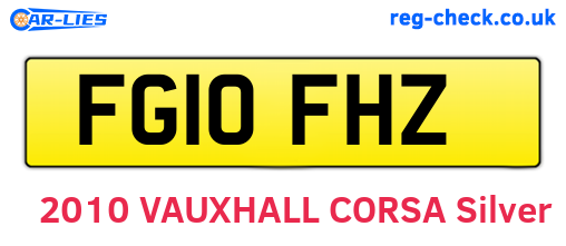 FG10FHZ are the vehicle registration plates.