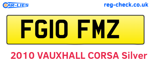 FG10FMZ are the vehicle registration plates.