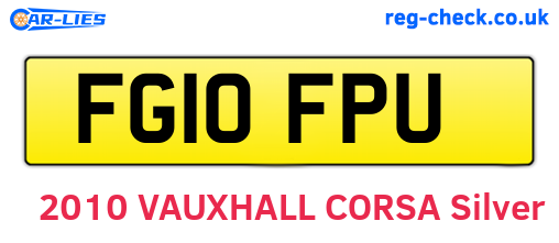 FG10FPU are the vehicle registration plates.