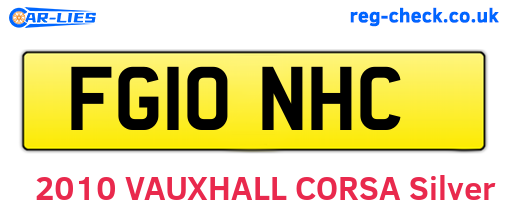 FG10NHC are the vehicle registration plates.