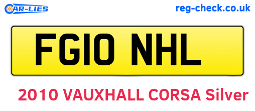 FG10NHL are the vehicle registration plates.