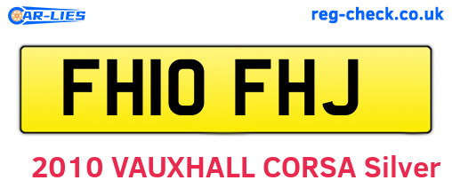 FH10FHJ are the vehicle registration plates.
