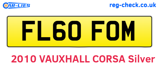 FL60FOM are the vehicle registration plates.