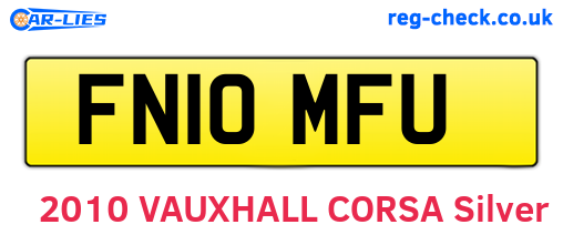 FN10MFU are the vehicle registration plates.