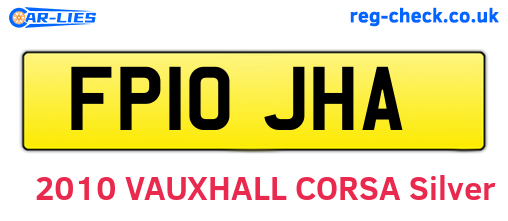 FP10JHA are the vehicle registration plates.