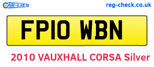 FP10WBN are the vehicle registration plates.