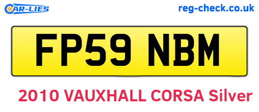 FP59NBM are the vehicle registration plates.