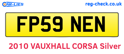 FP59NEN are the vehicle registration plates.