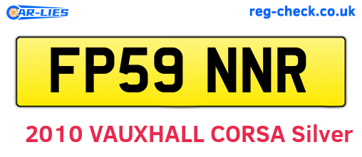 FP59NNR are the vehicle registration plates.