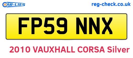 FP59NNX are the vehicle registration plates.