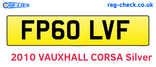 FP60LVF are the vehicle registration plates.