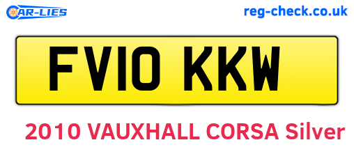FV10KKW are the vehicle registration plates.