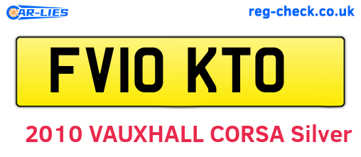 FV10KTO are the vehicle registration plates.