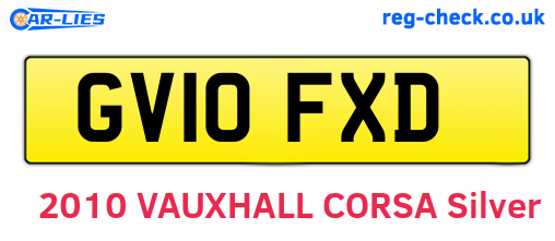 GV10FXD are the vehicle registration plates.