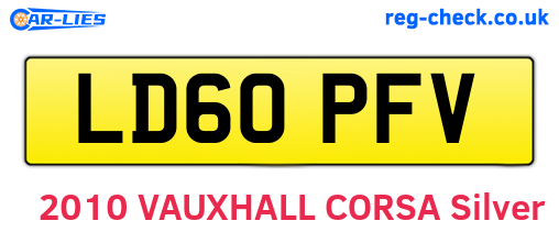 LD60PFV are the vehicle registration plates.