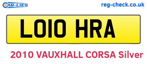LO10HRA are the vehicle registration plates.