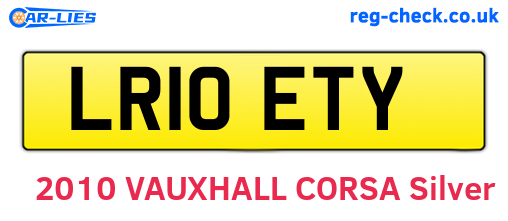 LR10ETY are the vehicle registration plates.